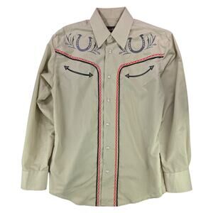 LiquidWest | Embroidered Western Shirt with Pearl Snaps | Size Small